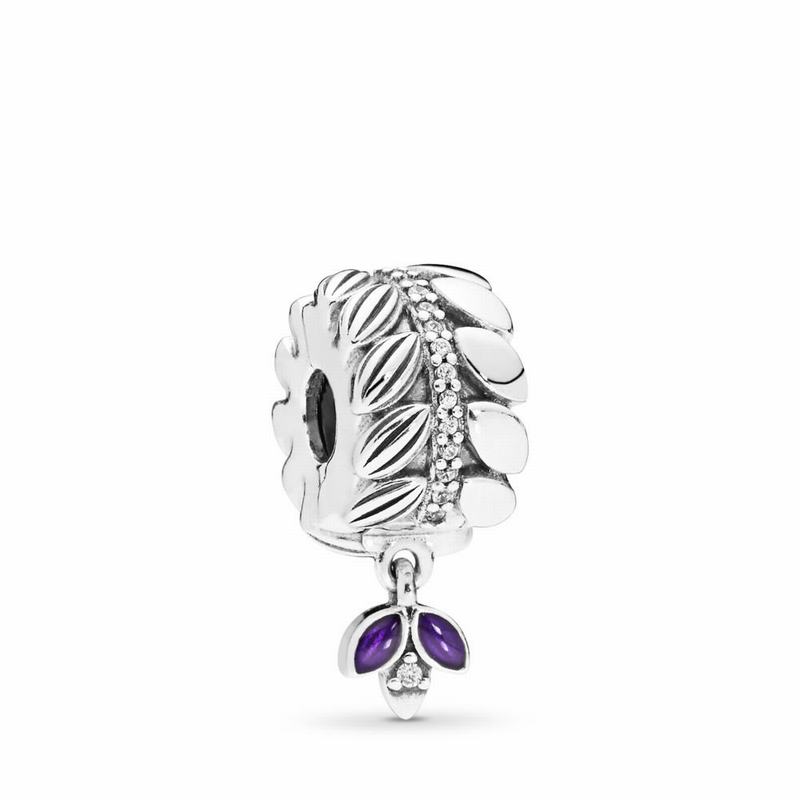 Pandora Grains Of Energy Clip - Sterling Silver/Enamel/Purple/Cubic Zirconia - Canada | DW1308ZS